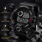 Men’s Digital Sports Watch | Rugged Black Outdoor Watch | Shock-Resistant Style | LCD Display | Sporty Design