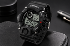 Men’s Digital Sports Watch | Rugged Black Outdoor Watch | Shock-Resistant Style | LCD Display | Sporty Design