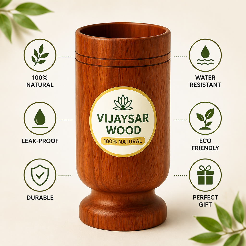 Vijaysar Wood Glass for Sugar Control