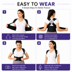 Back Brace Posture Corrector for Men and Women,Adjustable Back Posture Belt Invisible