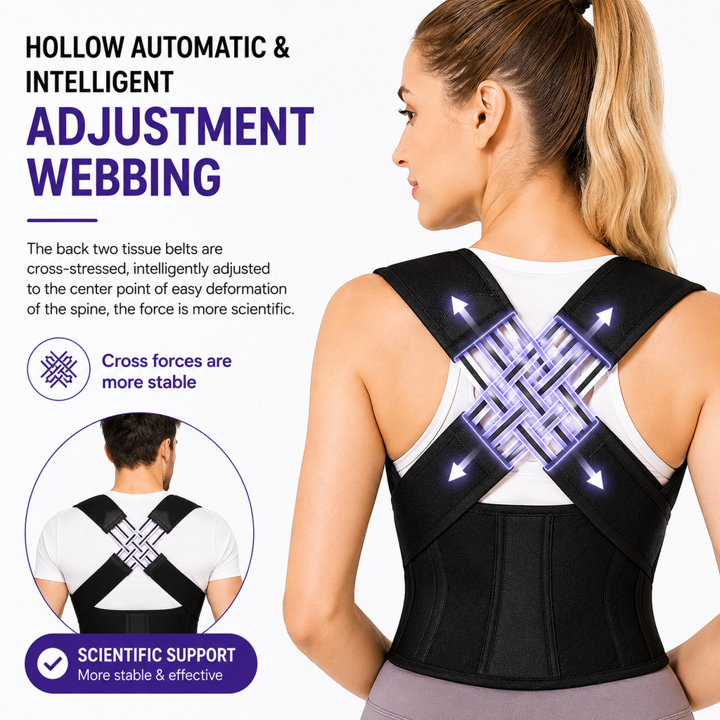 Back Brace Posture Corrector for Men and Women,Adjustable Back Posture Belt Invisible