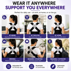 Back Brace Posture Corrector for Men and Women,Adjustable Back Posture Belt Invisible