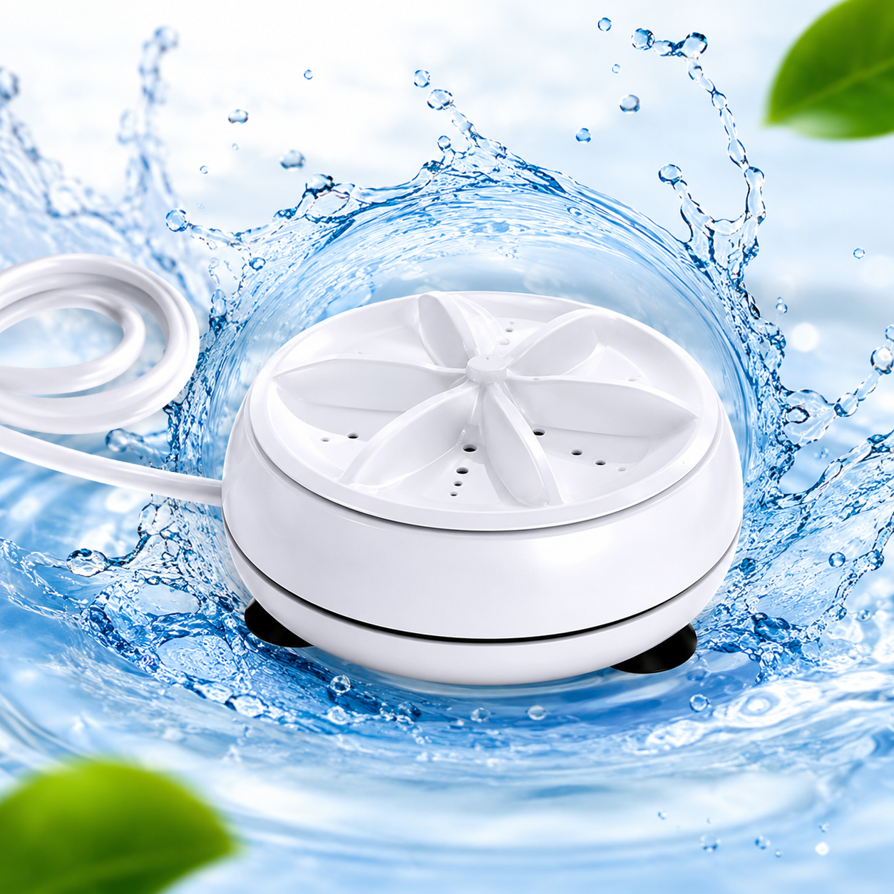 Portable Washing Machine, Mini Ultrasonic Washing Machine 3 in 1 Dishwashers Ultrasonic Waves Suitable for Home