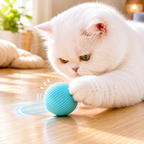 Interactive Cat Toy Ball with LED Light, 360° Self-Rotating Electric Ball, USB Rechargeable Electric Cat Toy